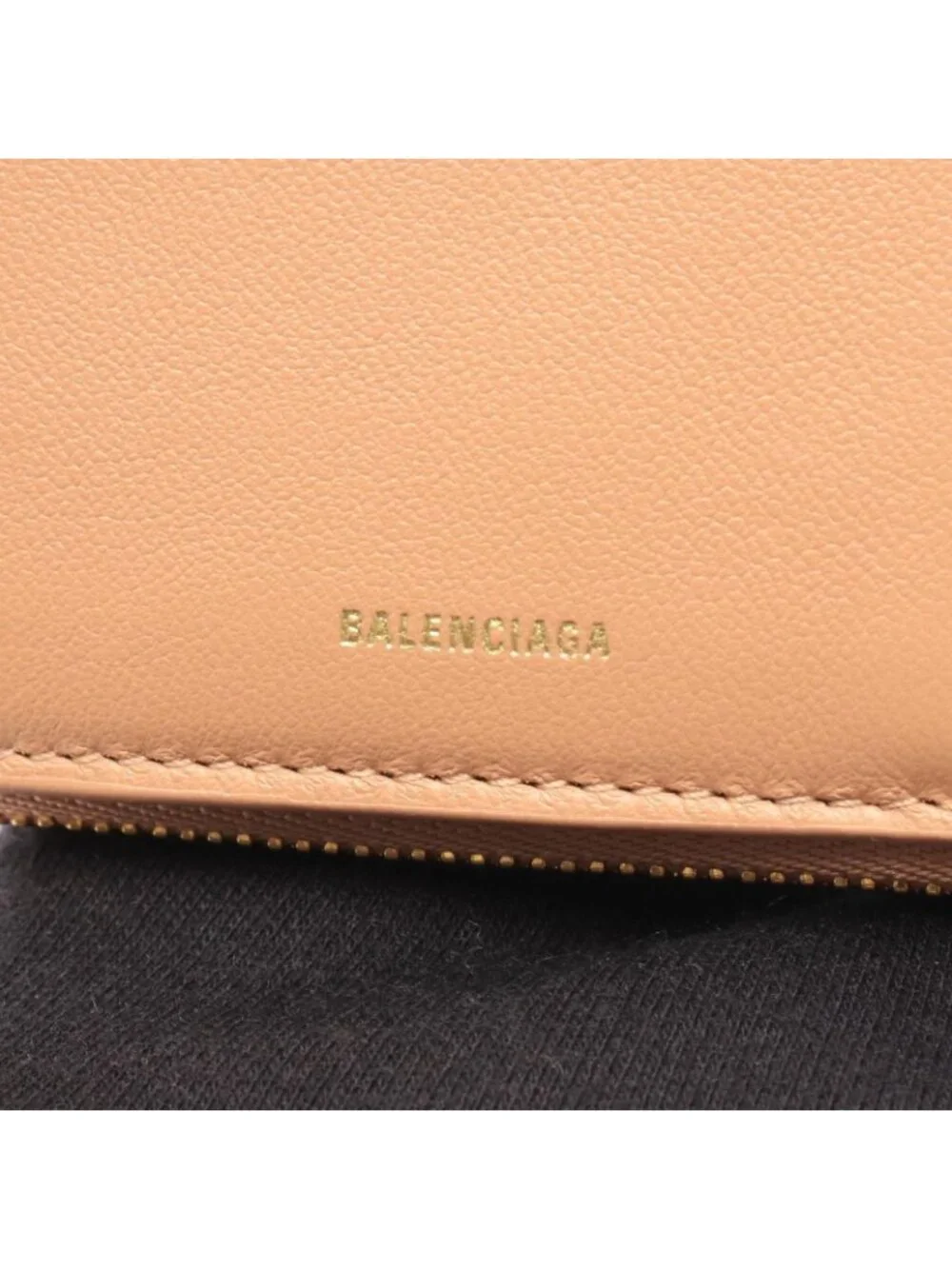Balenciaga Trifold Wallet Envelope Beige Leather